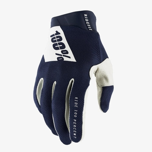 100% Ridefit Gloves Navy/W